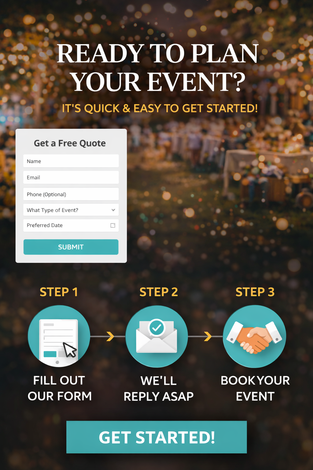Event planning services poster